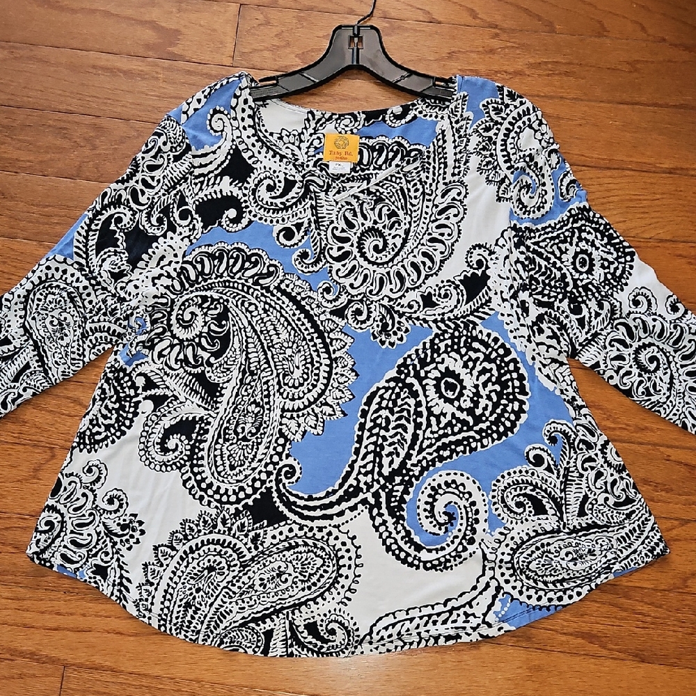 RUBY RD KNIT STRETCH SWING TOP sz PXL